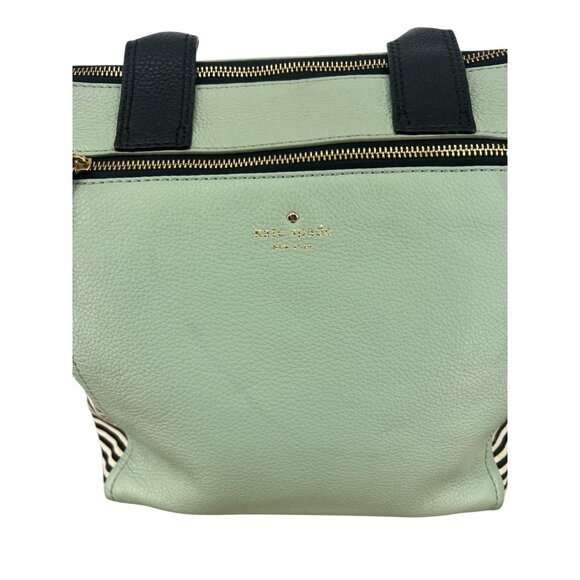 Kate Spade New York Leather Top Handbag + Crossbody Strap Green - Picture 3 of 9